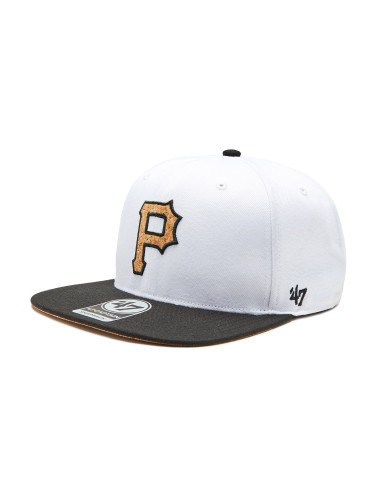 Шапка с козирка 47 Brand MLB Pittsburgh Pirates Corkscrew 47 CAPTAIN B-CORKS20WBP-WH Бял