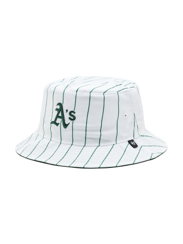 Шапка с козирка 47 Brand MLB Oakland Athletics Pinstriped '47 BUCKET B-PINSD18PTF-DG Зелен