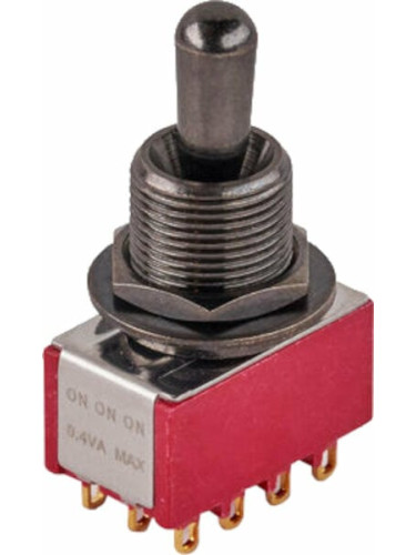 MEC Maxi Toggle Switch M 80019 / B ON/ON/ON 4PDT Черeн