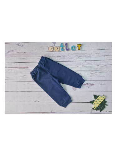 Памучни спортни панталонки за бебе момче в синьо
