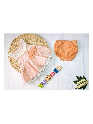 Летен бебешки комплект My Gentle Peach dress