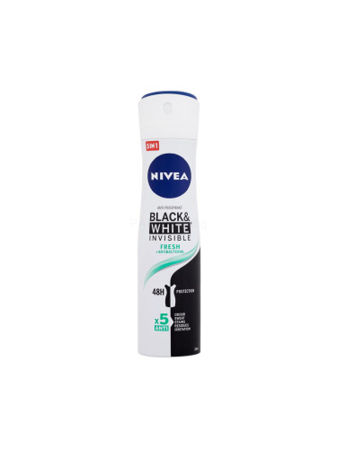 Nivea Black & White Invisible Fresh 48h Антиперспирант за жени 150 ml