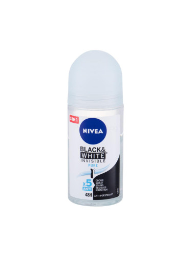 Nivea Black & White Invisible Pure 48h Антиперспирант за жени 50 ml