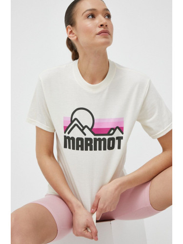 Тениска Marmot в бежово