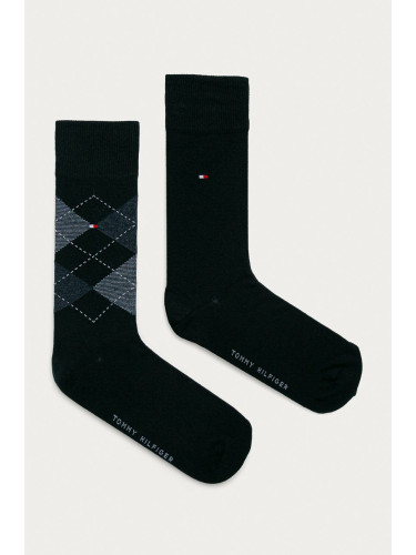 Чорапи Tommy Hilfiger (2 чифта) в тъмносиньо