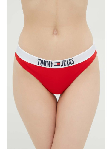 Долнище на бански Tommy Jeans в червено