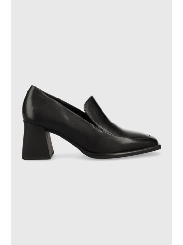 Кожени обувки с дебел ток Vagabond Shoemakers Hedda в черно с висок ток 5503.001.20