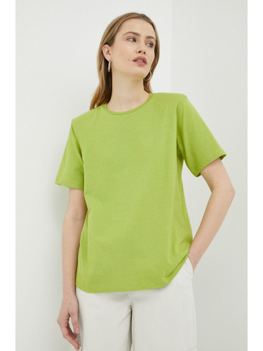 Памучна тениска Gestuz в зелено