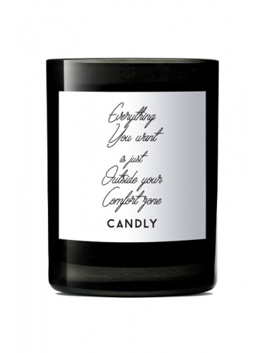 Candly - Ароматна соева свещ Everything you want is just outside your comfort zone 250 g