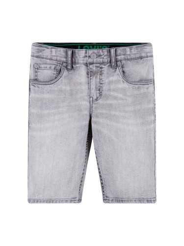 Детски дънков къс панталон Levi's в сиво