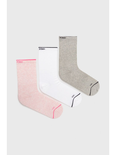 Чорапи Calvin Klein в розово