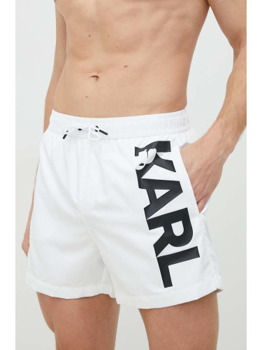 Плувни шорти Karl Lagerfeld в бяло