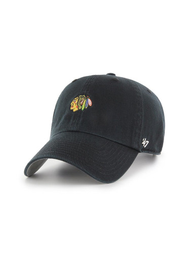 Шапка 47 brand Chicago Blackhawks в черно с апликация