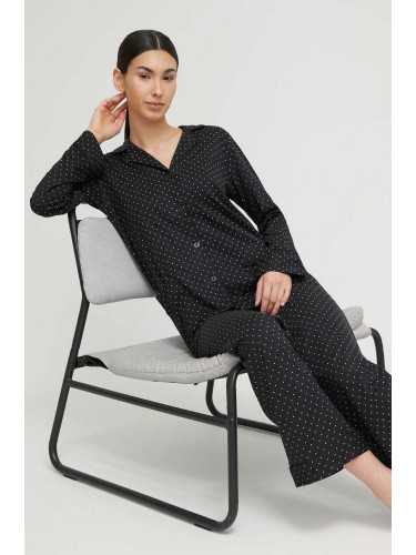 Пижама Lauren Ralph Lauren дамска в черно