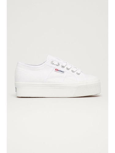 Ниски кецове Superga дамски в бяло