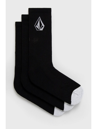 Чорапи Volcom (3 чифта) мъжки в черно