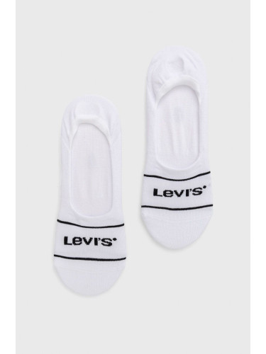 Чорапи Levi's (2-pack) мъжки в бяло