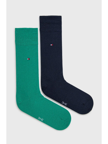 Чорапи Tommy Hilfiger в зелено 371111