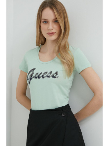 Тениска Guess в зелено