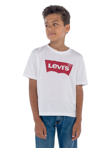 Детска тениска Levi's в бяло с принт