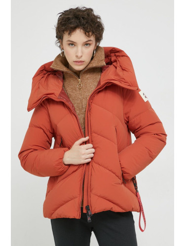 Пухено яке After Label в червено със зимна изолация
