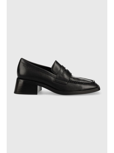 Кожени обувки с дебел ток Vagabond Shoemakers Blanca в черно с висок ток