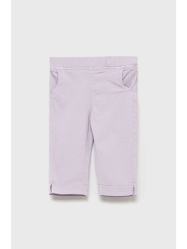 Детски панталони Tom Tailor в лилаво с изчистен дизайн
