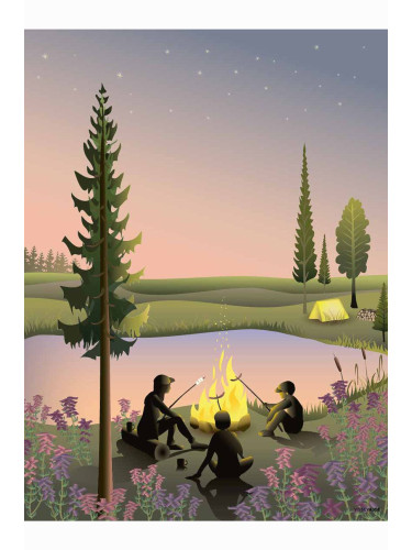 Vissevasse Постер Campfire 50x70 cm