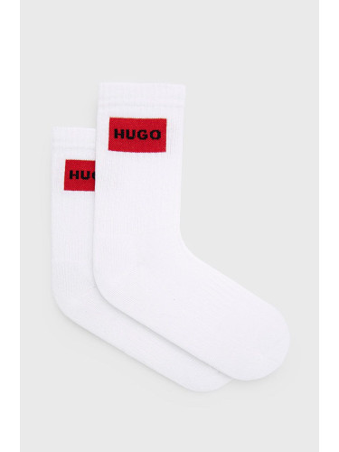 Чорапи HUGO дамски в бяло 50468187
