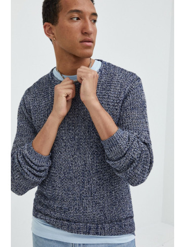 Памучен пуловер Produkt by Jack & Jones мъжки в тъмносиньо