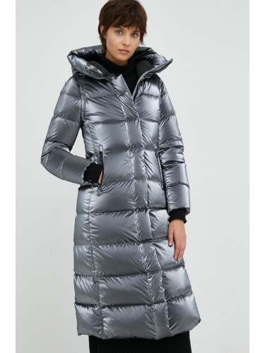 Пухено яке Hetrego в сиво със зимна изолация