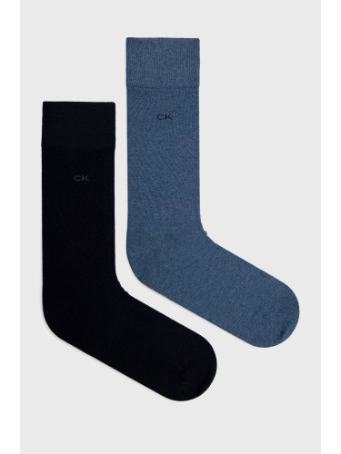 Чорапи Calvin Klein (2 броя) в синьо 701218631