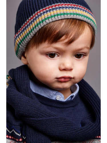 Детска шапка, шал и ръкавици Mayoral в тъмносиньо
