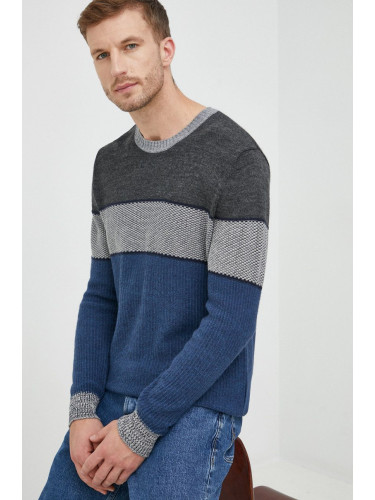 Пуловер с вълна Sisley мъжки от лека материя