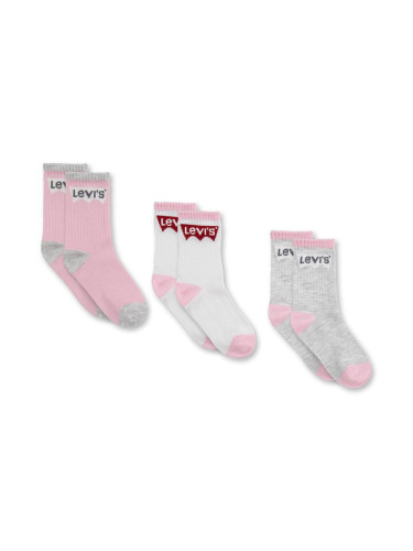 Детски чорапи Levi's в розово