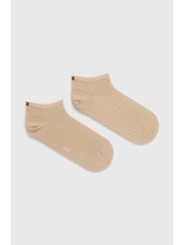 Чорапи Tommy Hilfiger (2 броя) в бежово 701227564