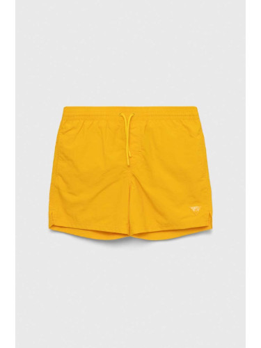 Детски плувни шорти Guess в жълто
