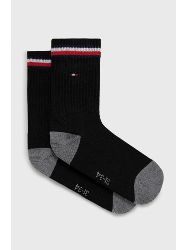 Детски чорапи Tommy Hilfiger (2 броя) в черно