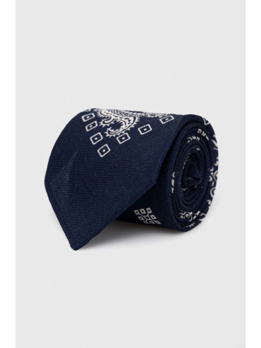 Вълнена вратовръзка Polo Ralph Lauren в тъмносиньо