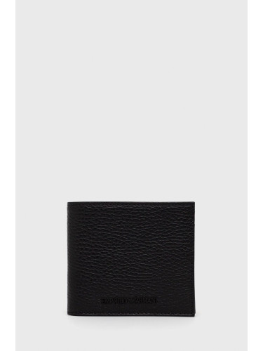 Кожен портфейл Emporio Armani мъжки в черно Y4R167 Y068E