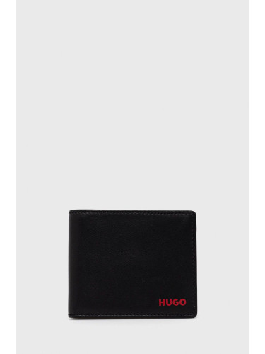 Кожен портфейл HUGO мъжки в черно 50471612