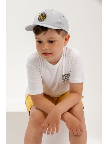 Детска шапка Jamiks в сиво с апликация