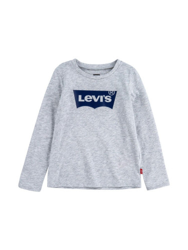 Детска блуза с дълги ръкави Levi's в сиво