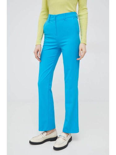 Панталони United Colors of Benetton с широка каройка, с висока талия