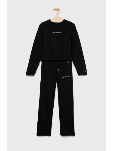Детски комплект Calvin Klein Jeans в черно