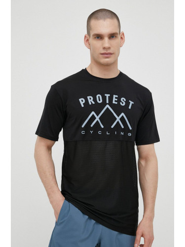 Вело тениска Protest Prtcornet в черно с принт