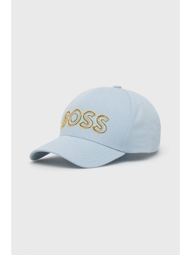 Памучна шапка BOSS Boss Athleisure с принт