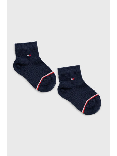 Детски чорапи Tommy Hilfiger в тъмносиньо