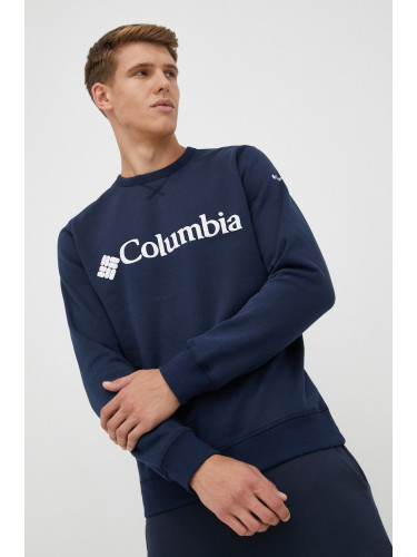 Суичър Columbia мъжка в тъмносиньо меланж на