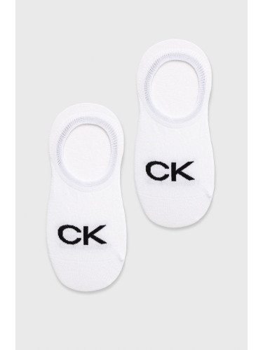 Чорапи Calvin Klein дамски в бяло